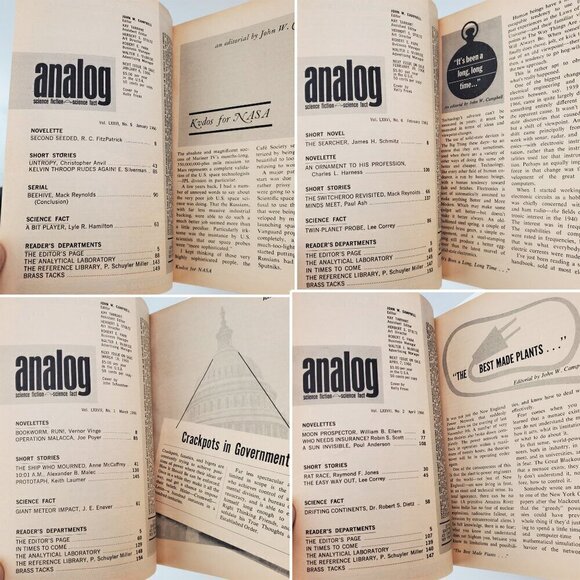 Analog Science Fiction Fact Magazines Full Complete Year 1966 12 Issues Sci-Fi - Picture 7 of 15